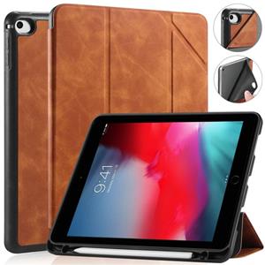 dg.ming Voor iPad Mini 5 / 4 DG. MING See Series Horizontale Flip Lederen Kast met houder & penhouder(Bruin)