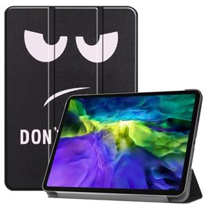 huismerk Voor iPad Pro 11 inch 2020 Custer Painted PU Leather Case met Sleep / Wake-up Function & 3-Fold Holder(Big Eye ME)