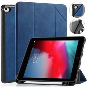 dg.ming Voor iPad Mini 5 / 4 DG. MING See Series Horizontale Flip Lederen Kast met houder & penhouder(blauw)