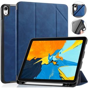 dg.ming Voor iPad Pro 11 inch (2018) DG. MING See Series Horizontale Flip Lederen Kast met houder & penhouder(blauw)