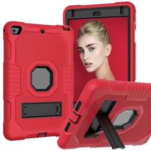 huismerk Contrast kleur robot schokbestendig siliconen + pc beschermende behuizing met houder voor iPad mini 5 &4 (rood zwart)