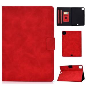 huismerk Voor iPad Pro 11 (2020) & (2018) Cowhide Texture Horizontale Flip Leather Case met Holder & Card Slots & Sleep / Wake-up Functie(Red)