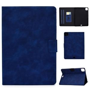 huismerk Voor iPad Pro 11 (2020) & (2018) Cowhide Texture Horizontale Flip Lederen Case met Holder & Card Slots & Sleep / Wake-up Functie(Blauw)