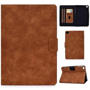 huismerk Voor iPad mini 5 / 4 / 3 / 2 / 1 Cowhide Texture Horizontale Flip Leather Case met Holder & Card Slots & Sleep / Wake-up Functie(Brown)