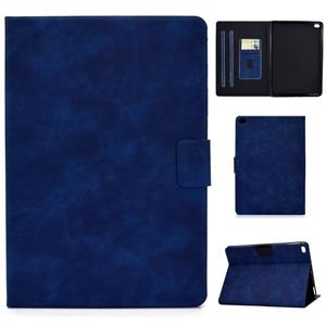 huismerk Voor iPad Air 2 / Air / 9.7 (2018) & (2017) Cowhide Texture Horizontal Flip Leather Case met Holder & Card Slots & Sleep / Wake-up Function(Blue)