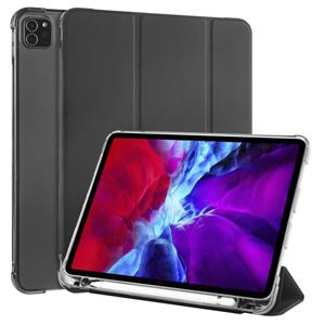 huismerk Voor iPad Pro 11 (2020) / iPad Pro 11(2018) 3-vouwend horizontaal flip pu leder + schokbestendige TPU-behuizing met houder & pensleuf(zwart)