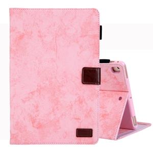 huismerk Voor iPad mini (2019) Business stijl horizontale Flip lederen draagtas met houder & kaartsleuf & fotolijstjes & slaap/Wake-up functie (roze)