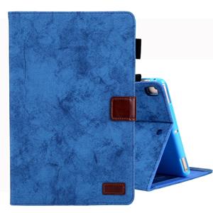 huismerk Voor iPad mini (2019) Business stijl horizontale Flip lederen draagtas met houder & kaartsleuf & fotolijstjes & slaap/Wake-up functie (blauw)