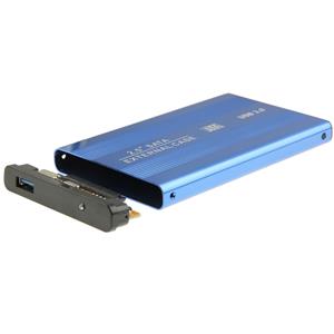 huismerk Externe USB 3.0 behuizing voor 2.5 inch SATA HDD harde schijf (blauw)