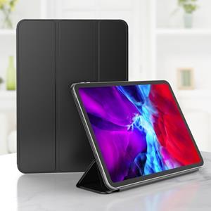 huismerk Voor iPad Pro 11 (2020) PC + PU Magnetic Leather Case met drie vouwbare houder(zwart)