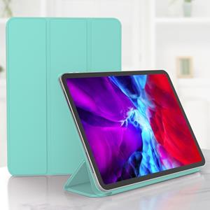 huismerk Voor iPad Pro 11 (2020) PC + PU Magnetische lederen behuizing met drie opvouwbare houder (Mint Green)