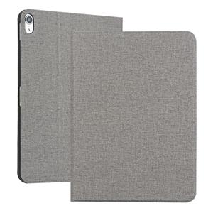 huismerk Stof textuur horizontale solide lederen case voor iPad Pro 11 inch met houder & slaap/Wake-up functie (grijs)