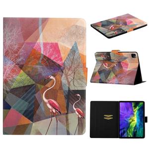 huismerk Voor iPad 11 Pro (2020) Horizontale Flip Lederen case met Holder & Card Slot & Sleep / Wake-up Function(Flamingo)