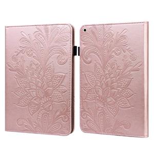 huismerk Kant bloem embossing patroon horizontale flip lederen tas met houder & kaart slots & portemonnee en fotolijst & slaap / waakfunctie voor iPad 9.7 2018