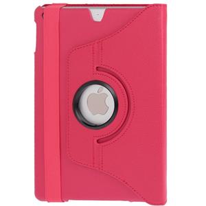 huismerk 360 graden draaiend Litchi structuur lederen hoesje met 2 Gears houder voor iPad Air(rood)