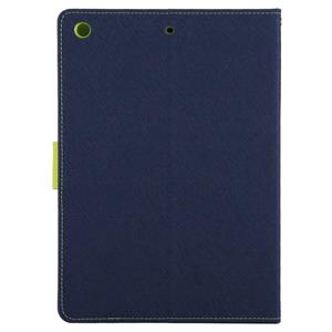 huismerk MERCURY GOOSPERY FANCY DIARY for iPad Air Cross textuur lederen draagtas met kaartsleuf & houder & Wallet(Navy Blue)