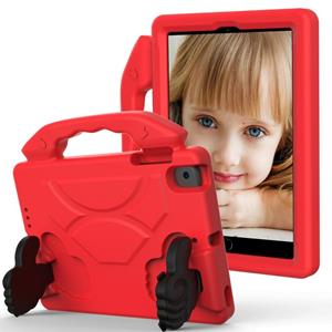 huismerk Voor iPad Mini 5/4/3/2/1 EVA Materiaal kinderen flat anti dalende cover beschermende shell met duimbeugel (rood)