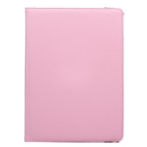 huismerk 360 graden draaiend Litchi structuur Flip lederen hoesje met 2 Gears houder voor iPad Air 2(roze)