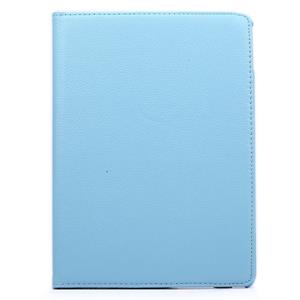 huismerk 360 graden draaiend Litchi structuur Flip lederen hoesje met 2 Gears houder voor iPad Air 2(blauw)