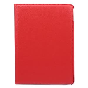 huismerk 360 graden draaiend Litchi structuur Flip lederen hoesje met 2 Gears houder voor iPad Air 2(rood)