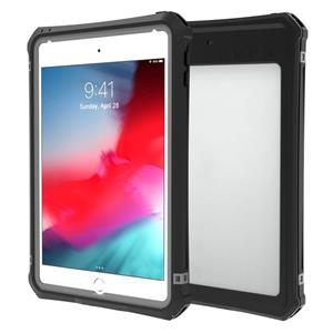 Voor iPad mini (2019) RedPepper Shockproof Waterproof PC + TPU Beschermhoes met Lanyard & Holder(Zwart)