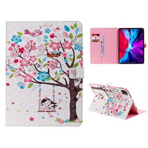 huismerk Voor iPad Pro 11 (2020) 3D Gekleurde tekening Horizontale Flip Lederen case met Holder & Card Slot & Wallet(Girl Under The Tree)