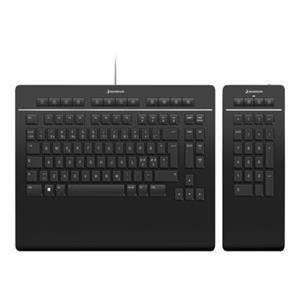 3Dconnexion Keyboard Pro with Numpad - keyboard and numeric pad set - QWERTY - Nordic - Tastatur und Ziffernsatz - Nordisch - Schwarz