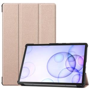 Lunso 3-Vouw sleepcover hoes - Samsung Galaxy Tab S6 - Goud