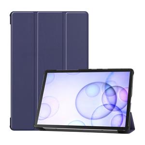 Lunso 3-Vouw sleepcover hoes - Samsung Galaxy Tab S6 - Blauw