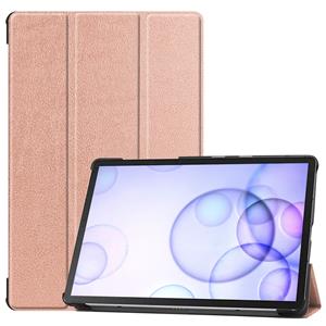 Lunso 3-Vouw sleepcover hoes - Samsung Galaxy Tab S6 - Rose Goud