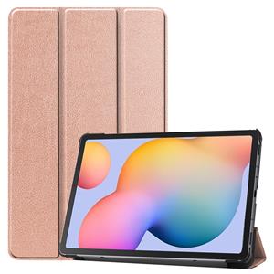 Lunso 3-Vouw sleepcover hoes - Samsung Galaxy Tab S6 Lite - Rose Goud