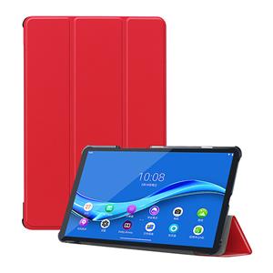 Lunso 3-Vouw sleepcover hoes - Lenovo Tab M10 FHD Plus (x606F) - Rood