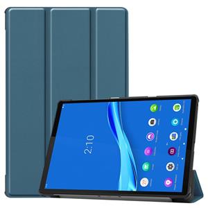 Lunso 3-Vouw sleepcover hoes - Lenovo Tab M10 FHD Plus (x606F) - Donkergroen