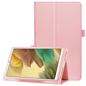 Lunso Stand flip sleepcover hoes - Samsung Galaxy Tab A7 Lite - Lichtroze
