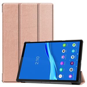 Lunso 3-Vouw sleepcover hoes - Lenovo Tab M10 FHD Plus (x606F) - Rose Goud