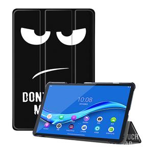 Lunso 3-Vouw sleepcover hoes - Lenovo Tab M10 FHD Plus (x606F) - Don't Touch