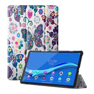 Lunso 3-Vouw sleepcover hoes - Lenovo Tab M10 FHD Plus (x606F) - Vlinders