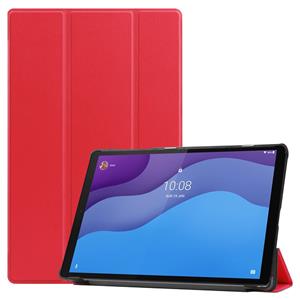 Lunso 3-Vouw sleepcover hoes - Lenovo Tab M10 HD Gen 2 (2e generatie) - Rood