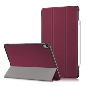 Lunso 3-Vouw sleepcover hoes - iPad Air (2022 / 2020) 10.9 inch - Bordeaux Rood
