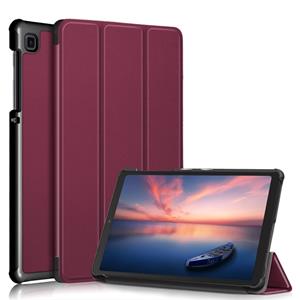 Lunso 3-Vouw sleepcover hoes - Samsung Galaxy Tab A7 Lite - Bordeaux Rood