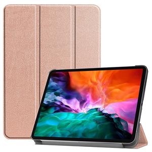 Lunso 3-Vouw sleepcover hoes - iPad Pro 12.9 inch (2021) - Rose Goud