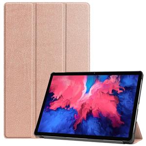 Lunso 3-Vouw sleepcover hoes - Lenovo Tab P11 / P11 Plus - Rose Goud