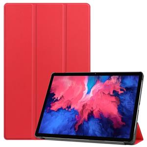 Lunso 3-Vouw sleepcover hoes - Lenovo Tab P11 Pro - Rood