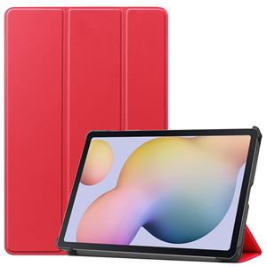 Lunso 3-Vouw sleepcover hoes - Samsung Galaxy Tab S7 / Tab S8 - Rood
