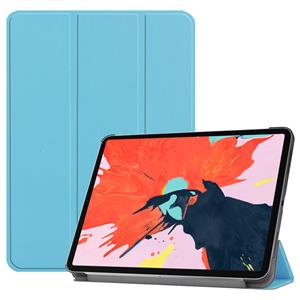 Lunso 3-Vouw sleepcover hoes - iPad Pro 12.9 inch (2020) - Lichtblauw