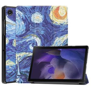 Lunso 3-Vouw sleepcover hoes - Samsung Galaxy Tab A8 (2021) - Van Gogh Schilderij