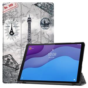 Lunso 3-Vouw sleepcover hoes - Lenovo Tab M10 HD Gen 2 (2e generatie) - Eiffeltoren