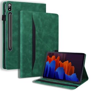 Lunso Luxe stand flip sleepcover hoes - Samsung Galaxy Tab S7 / S8 - Groen
