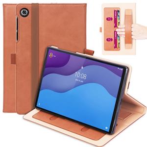 Lunso Luxe stand flip cover hoes - Lenovo Tab M10 HD Gen 2 (2e Generatie) - Bruin