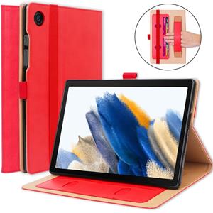 Lunso Luxe stand flip sleepcover hoes - Samsung Galaxy Tab A8 (2021) - Rood